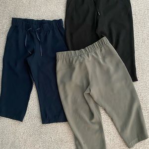 3 Pair LuLuLemon LA Wide Leg Crop Pants Size 6/8